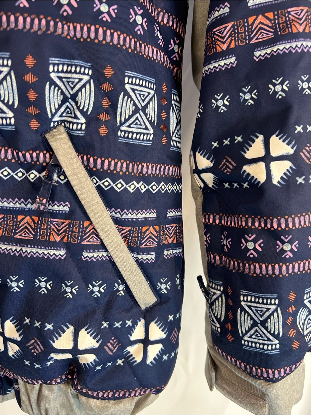 Roxy Girls Youth 16 XXL Ski Snow Jacket DryFlight 10K Navy Print - Picture 7 of 15